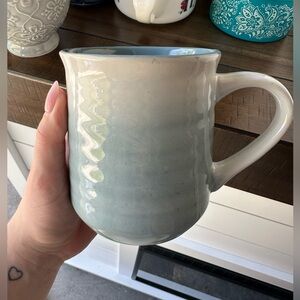 Elegant Cream and Blue Ceramic Mug